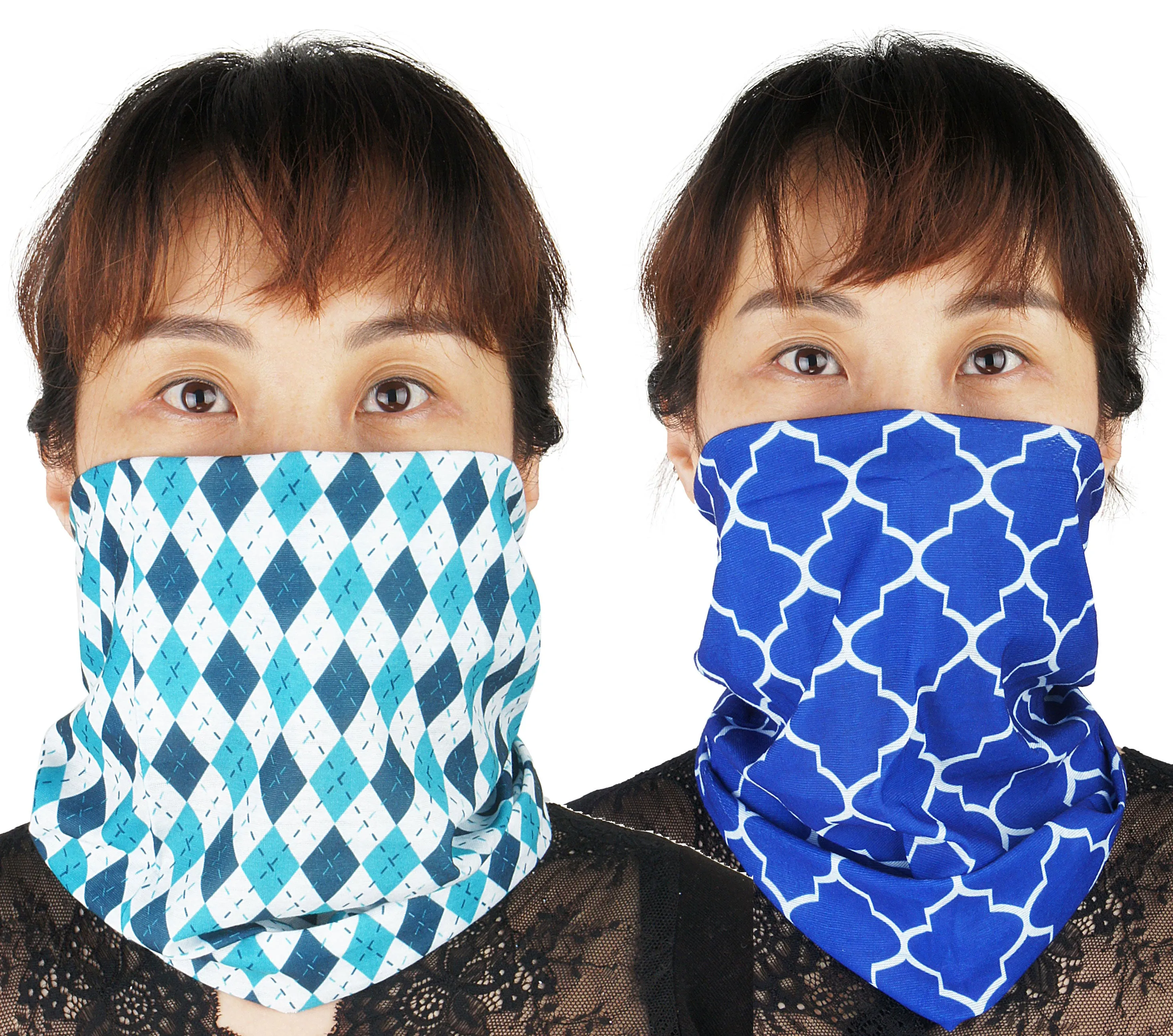 2 Pack of Seamless Balaclavas Bandanas for Dust, Outdoors, Festivals, Sports