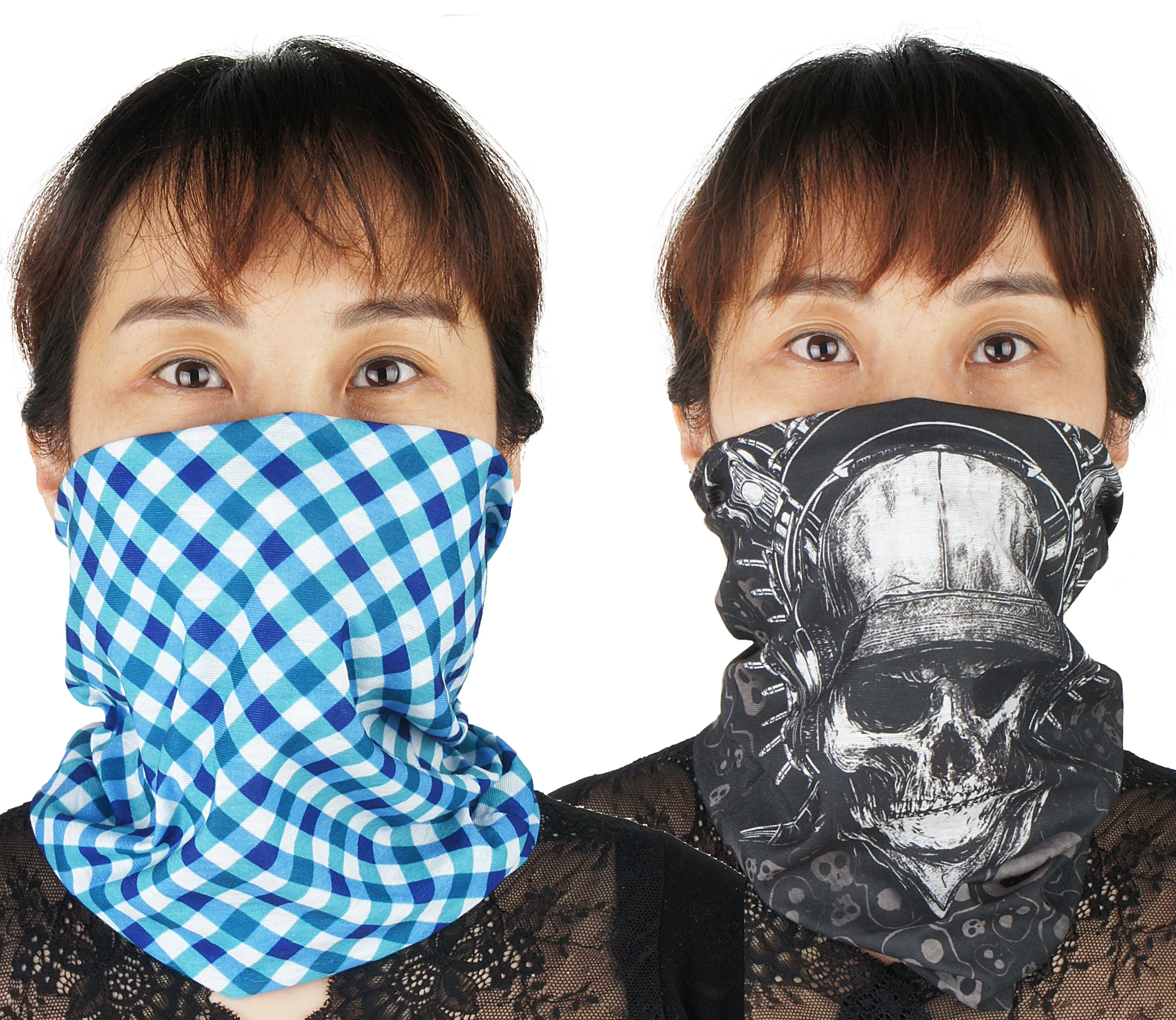 2 Pack of Seamless Balaclavas Bandanas for Dust, Outdoors, Festivals, Sports