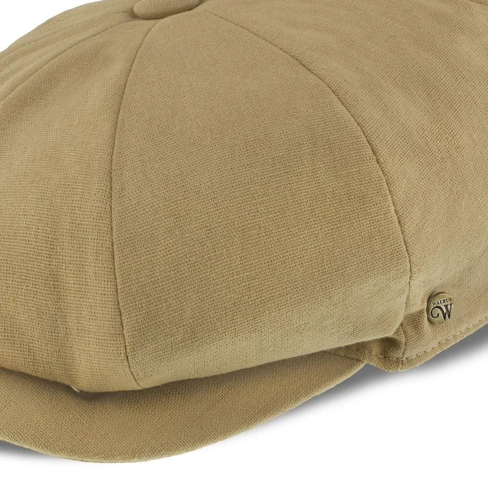 Beckham - Walrus Hats Tan Cotton 8 Panel Newsboy Cap