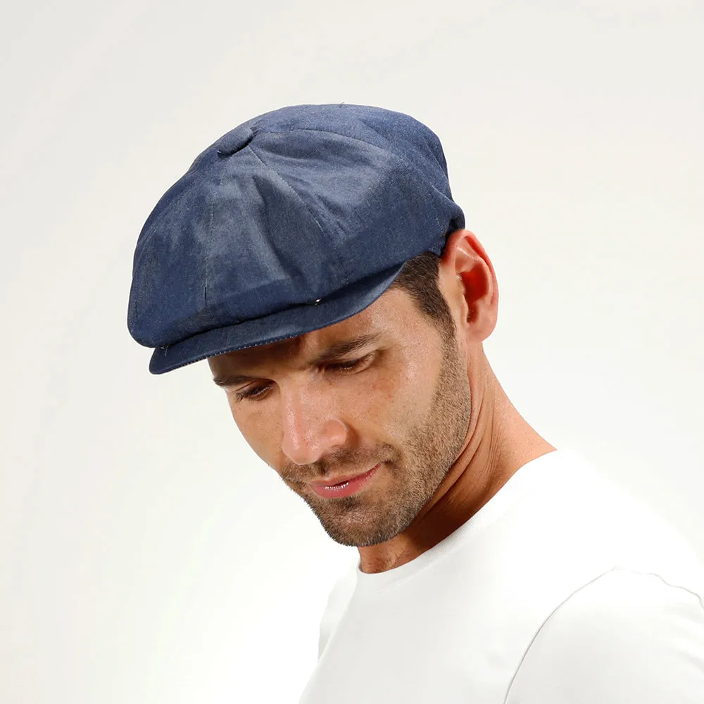 Beckham - Walrus Hats Tan Cotton 8 Panel Newsboy Cap