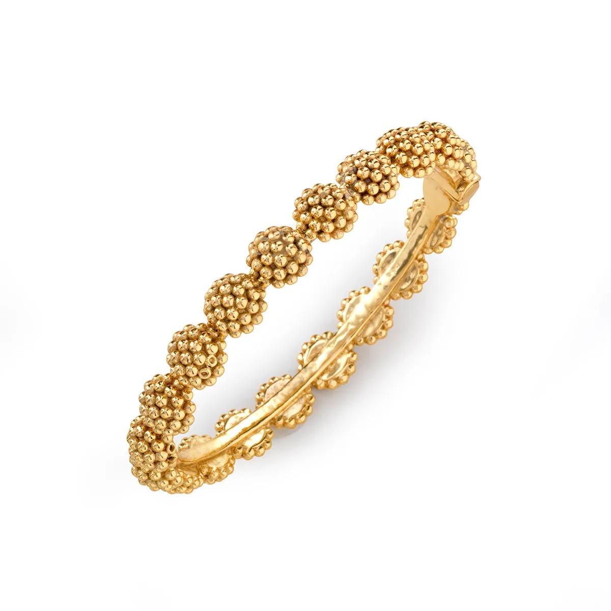 Berry Eternity Hinged Bangle, S/M  - Gold