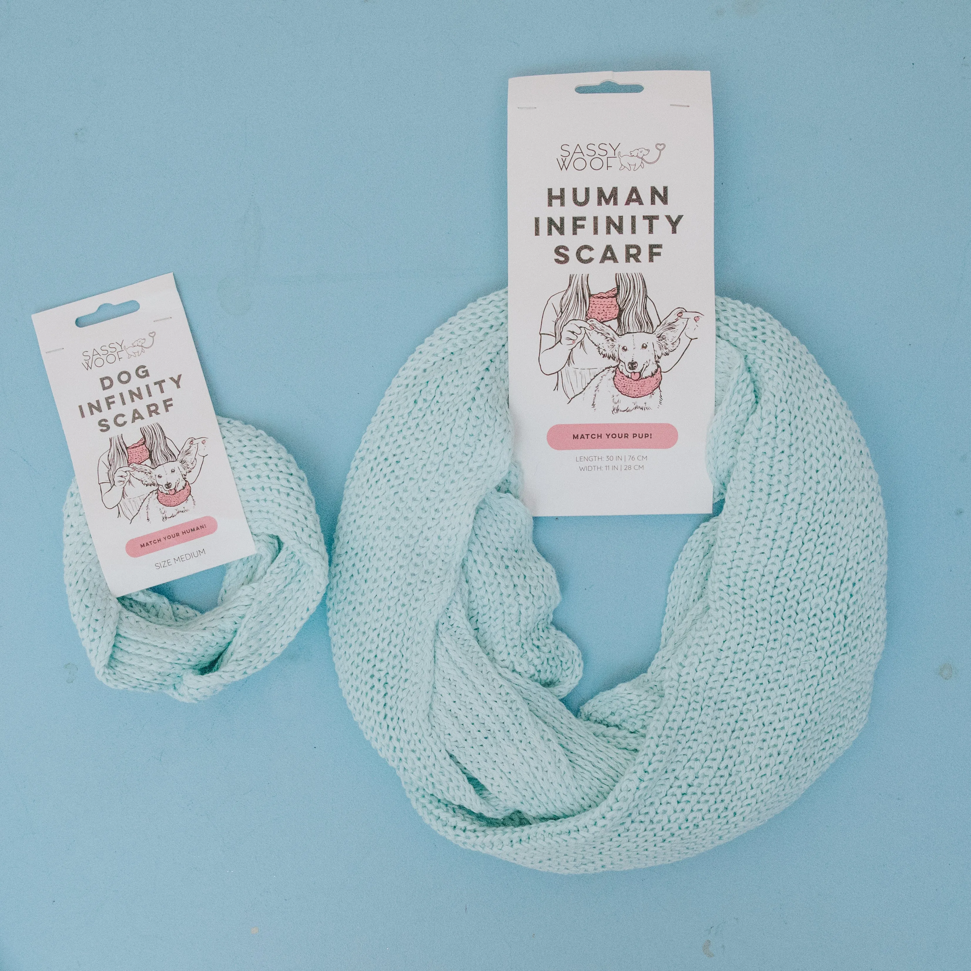 Bundle - Dog Infinity Scarf & Human Infinity Scarf