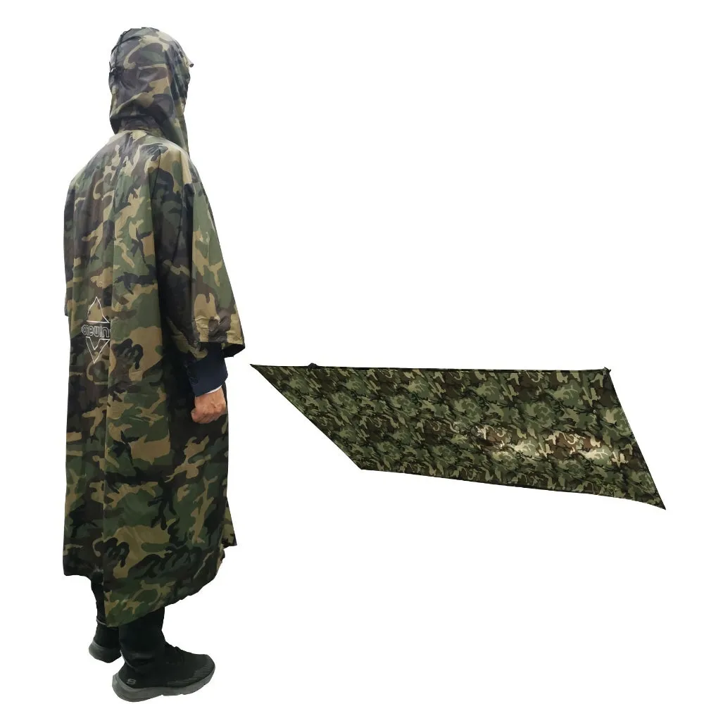 Camo Rain Poncho Shelter