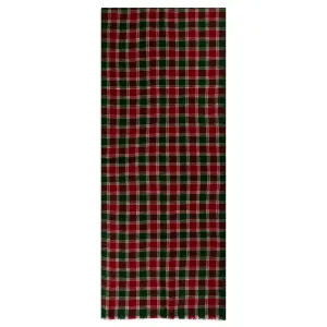 Cashmere & Merino Wool Scarf - Tartan Green