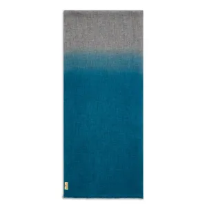 Cashmere & Merino Wool Scarf - Teal, Navy & Grey