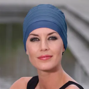 Christine Yoga Bamboo Turban - Steel Blue