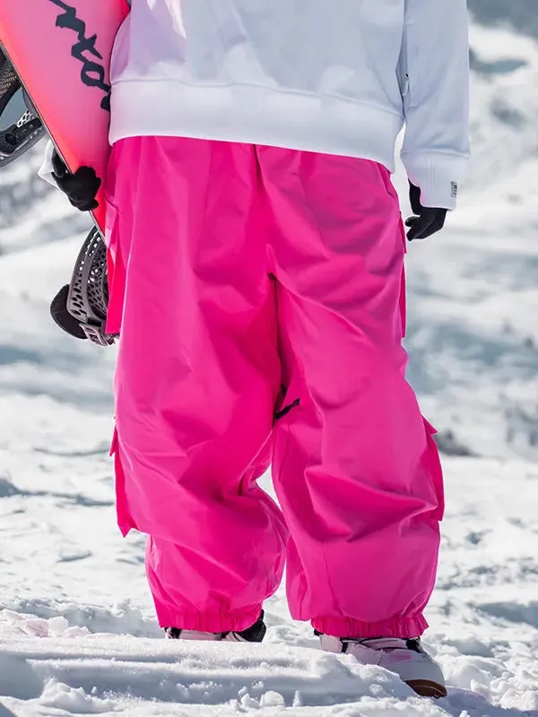 Couple Style Cargo Baggy Snowboard Pants Loose Fit Outwear