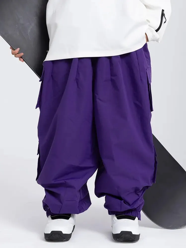 Couple Style Cargo Baggy Snowboard Pants Loose Fit Outwear