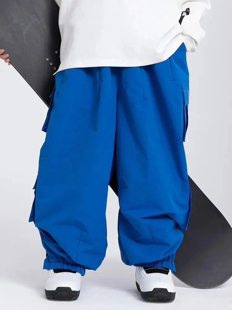 Couple Style Cargo Baggy Snowboard Pants Loose Fit Outwear