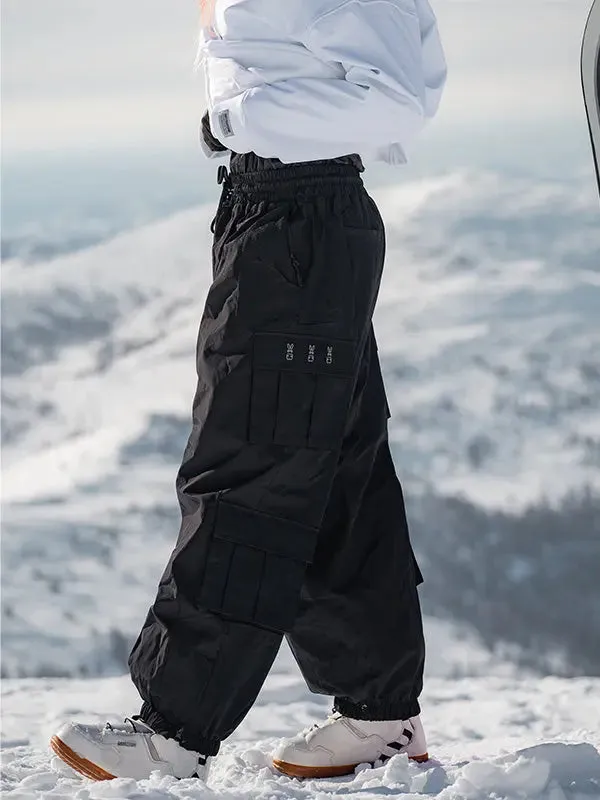 Couple Style Cargo Baggy Snowboard Pants Loose Fit Outwear