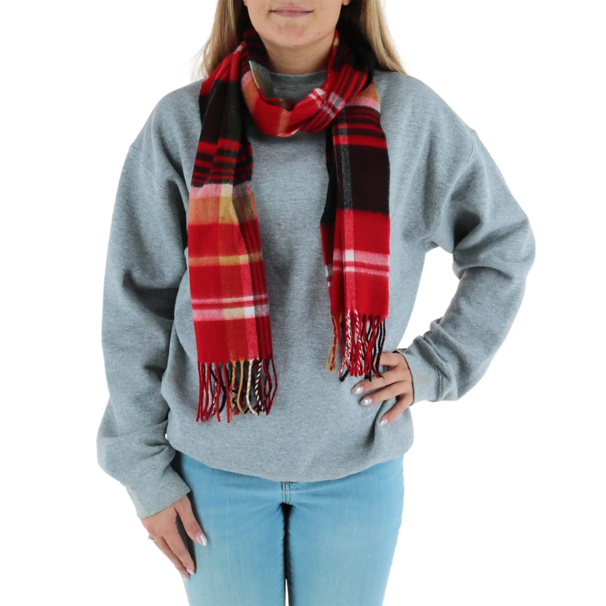 David & Young Soft Plaid Winter Scarf