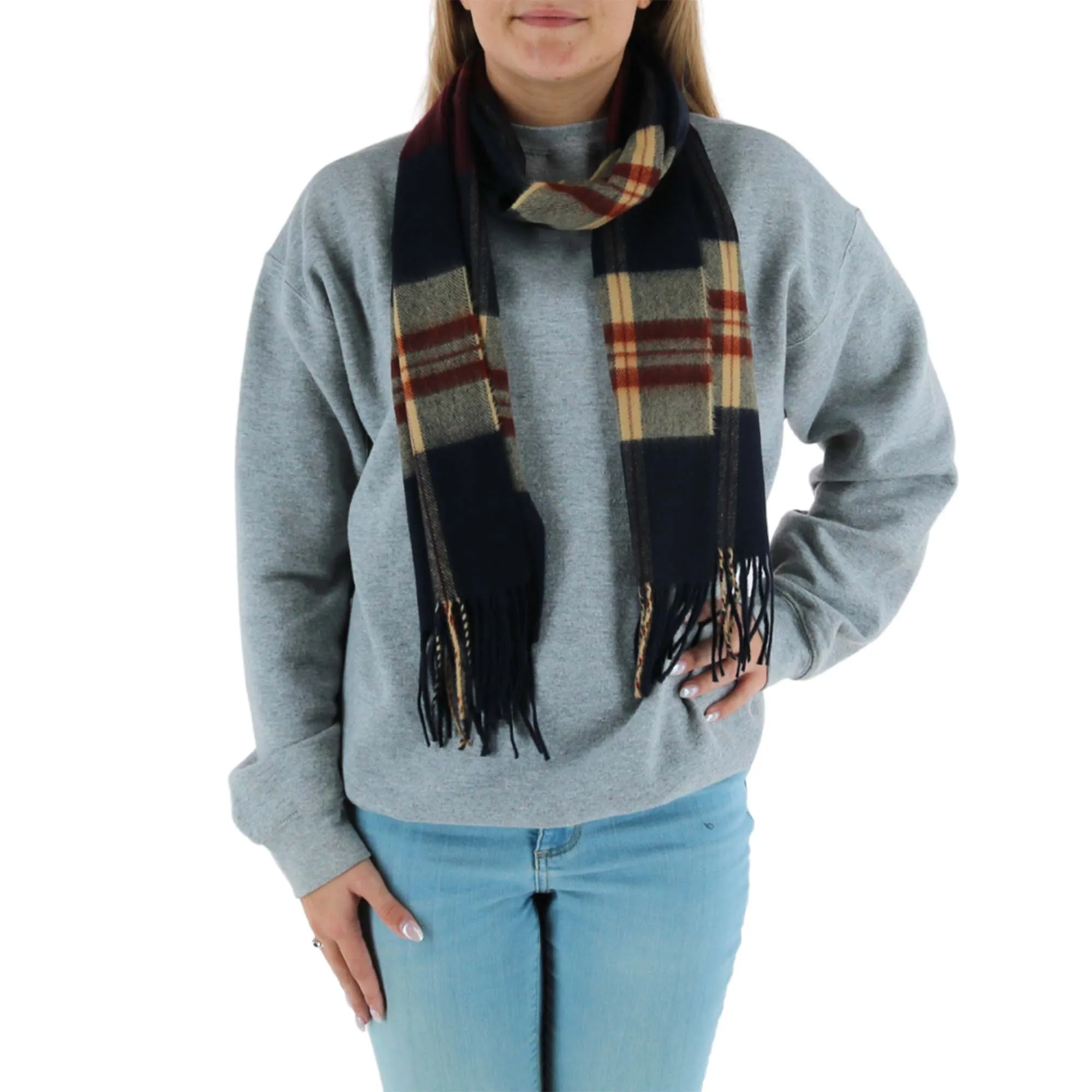 David & Young Soft Plaid Winter Scarf