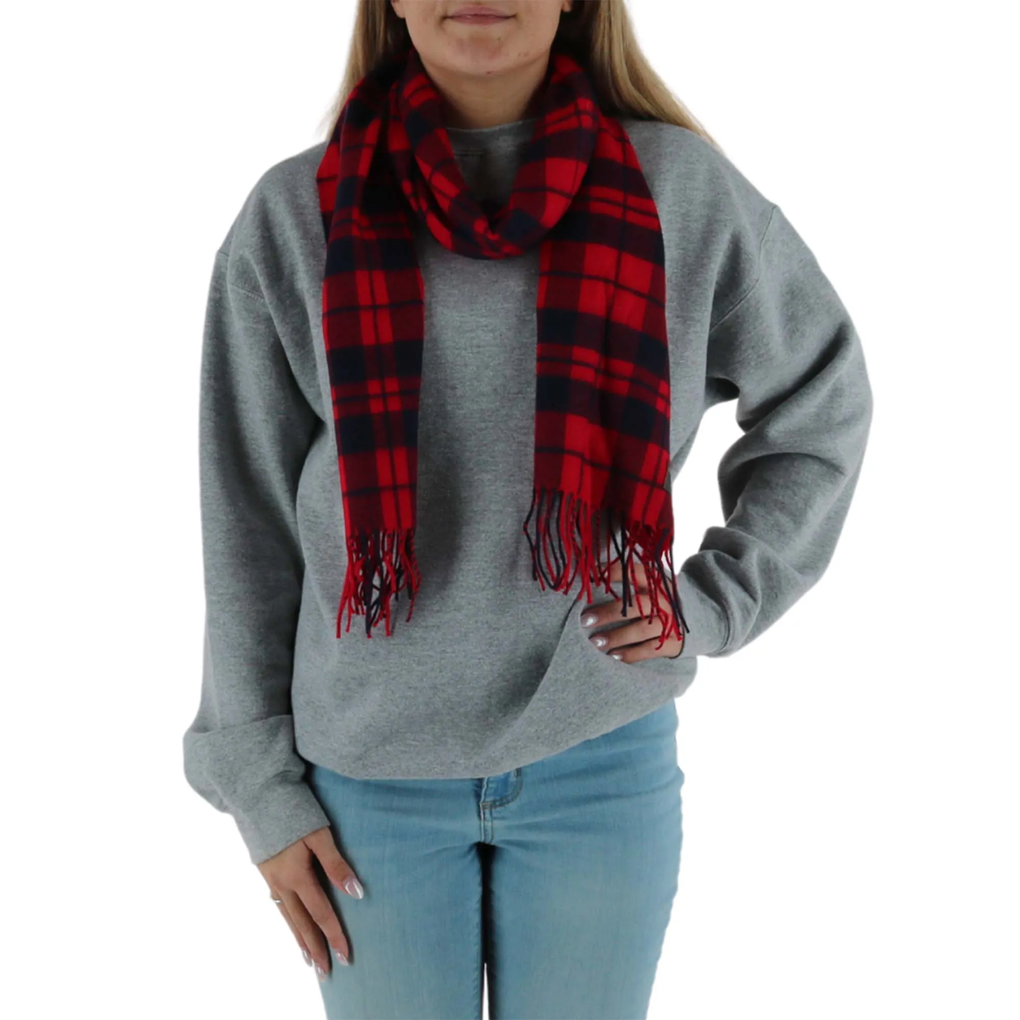 David & Young Soft Plaid Winter Scarf