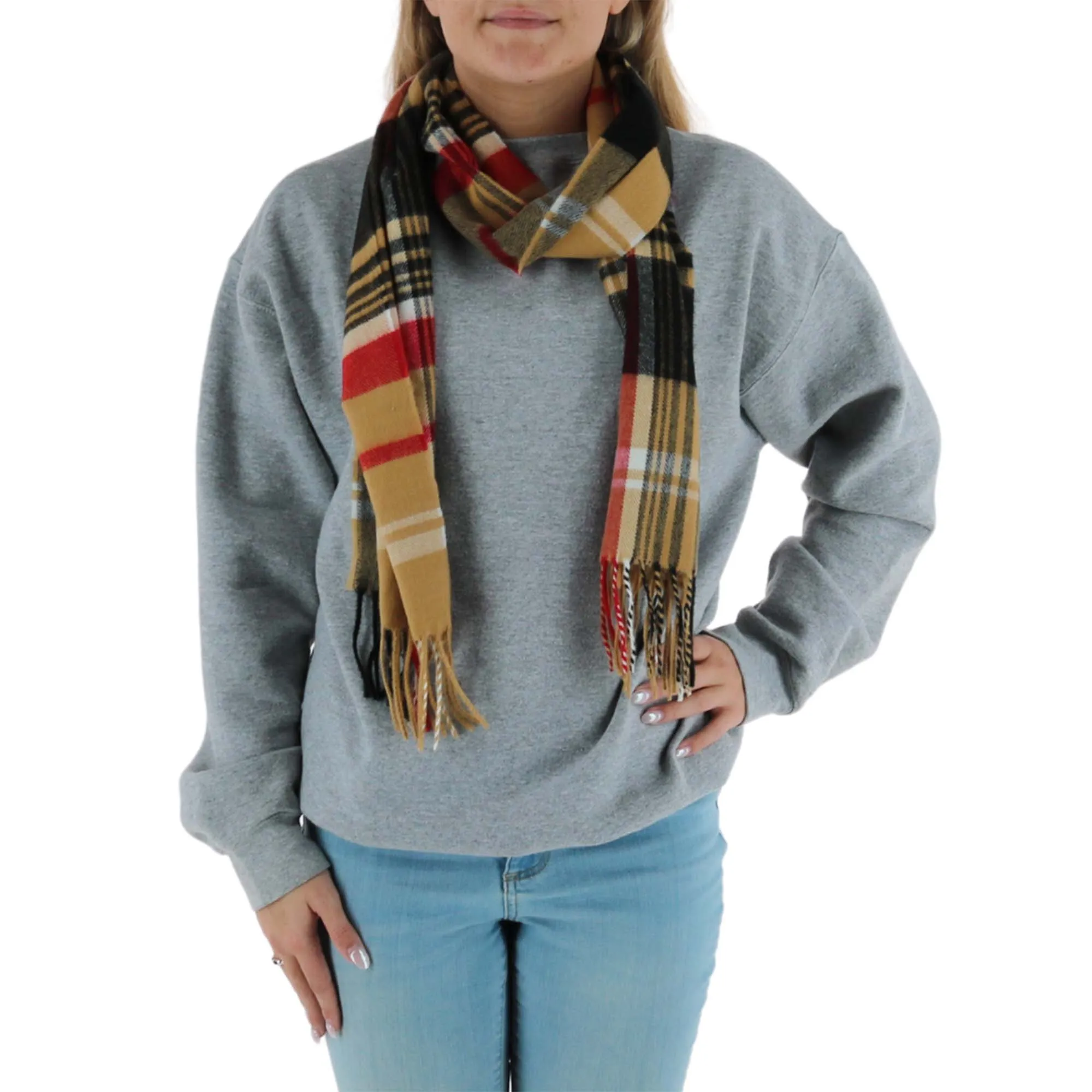 David & Young Soft Plaid Winter Scarf