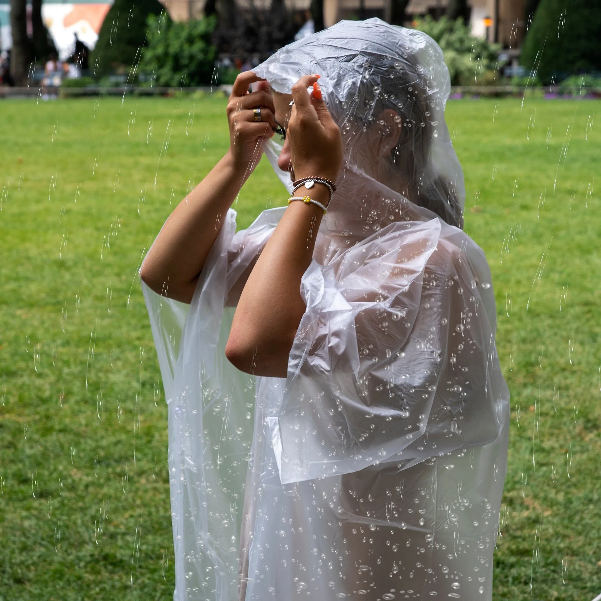 Disposable Rain Ponchos - Clear