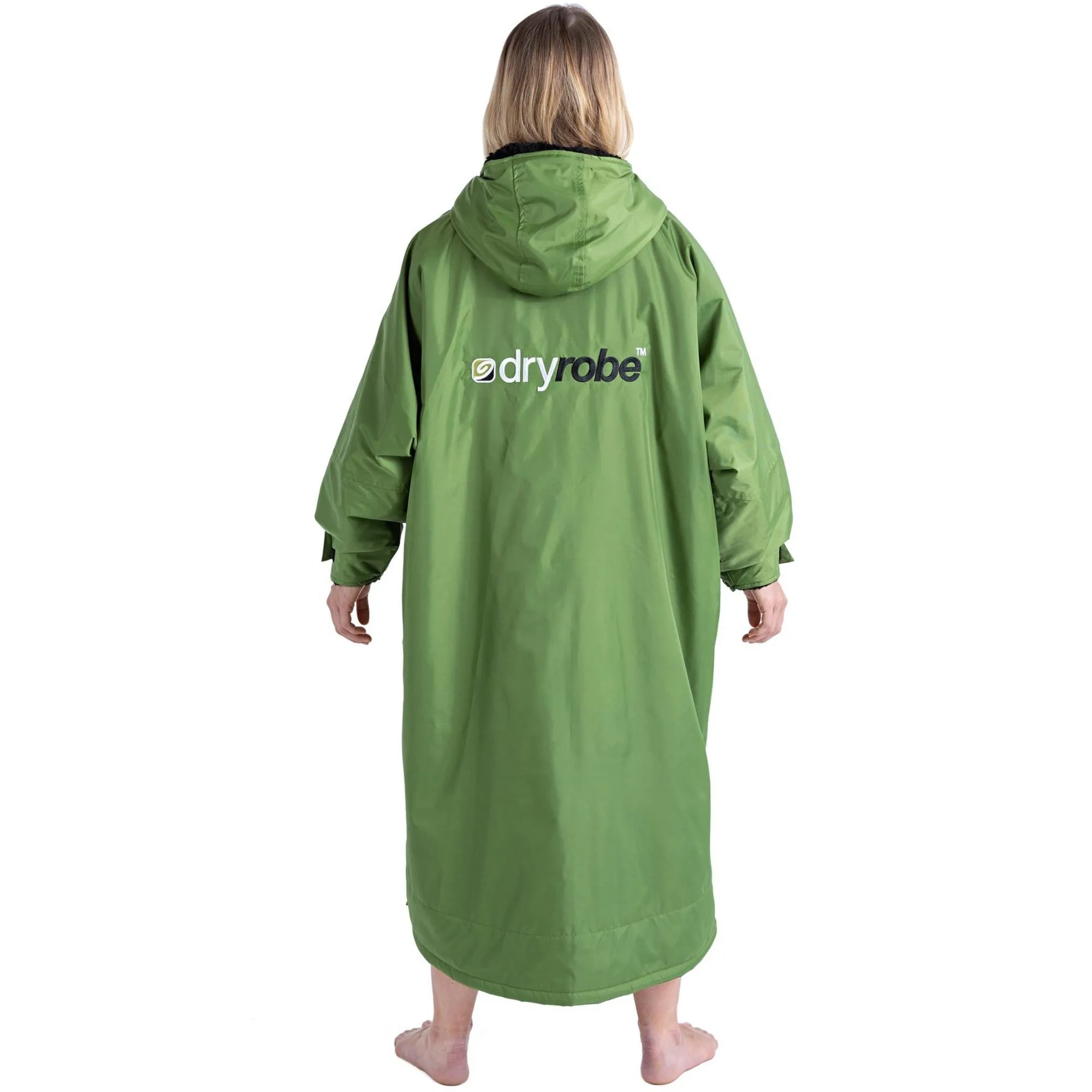 Dryrobe Advance Long Sleeve Drying & Changing Robe - Forest Green/Black