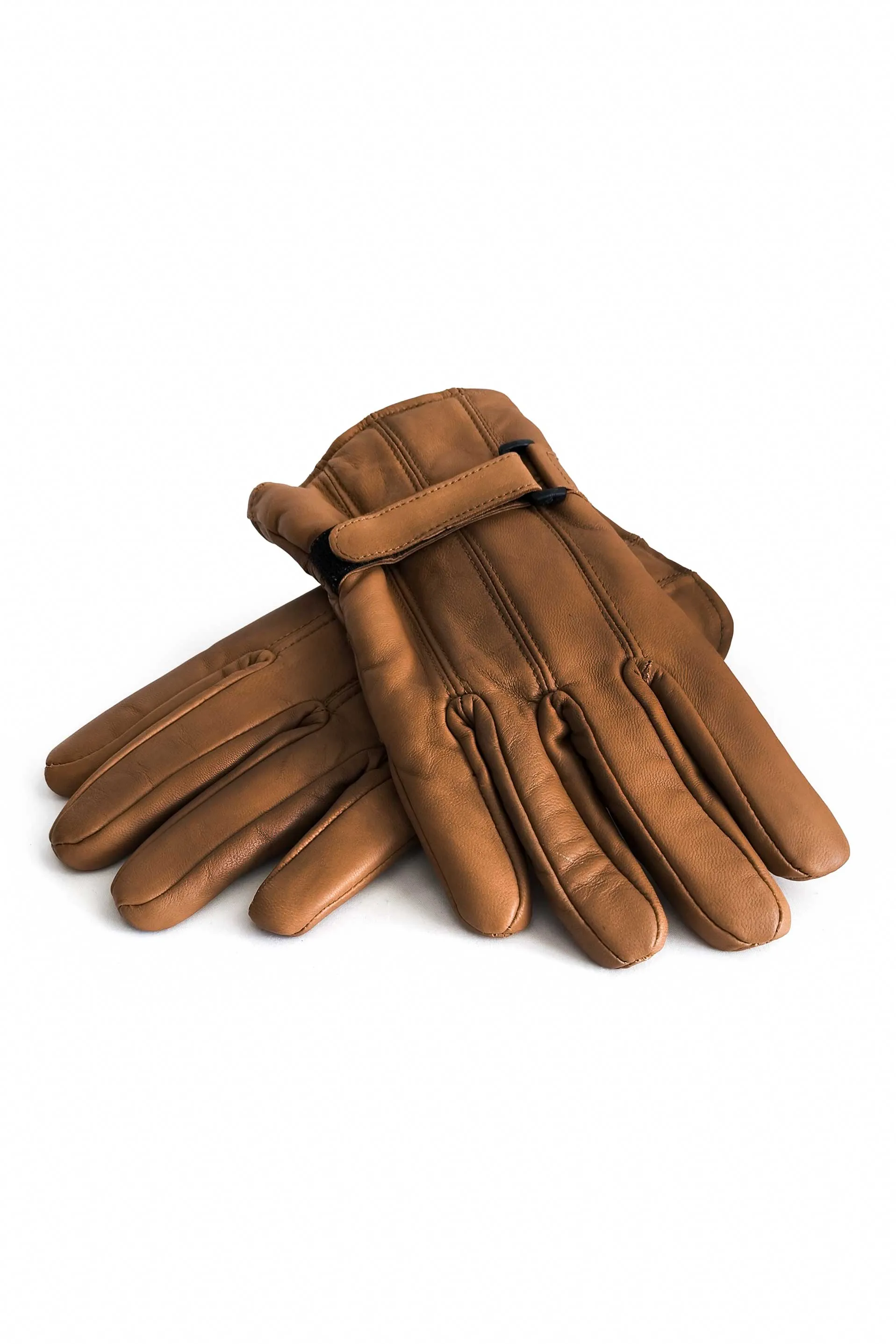 Durable Men's Sheep Leather Winter Gloves // Brown