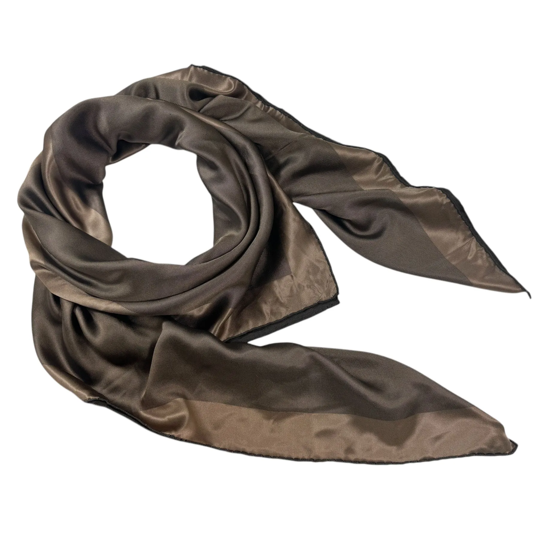 Elie Saab Scarf Bronze With Tonal Center Logo - Extra Large Silk Wrap