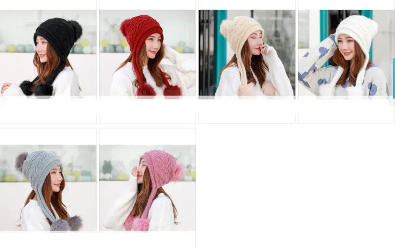 Girls Winter Trendy Toboggan Beanies Hats Wholesale