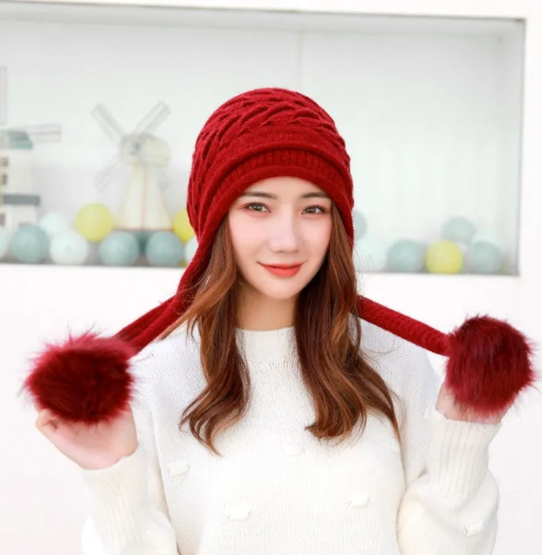 Girls Winter Trendy Toboggan Beanies Hats Wholesale