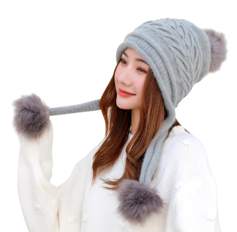 Girls Winter Trendy Toboggan Beanies Hats Wholesale