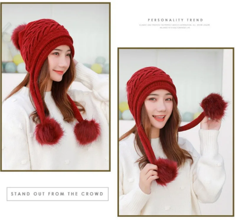 Girls Winter Trendy Toboggan Beanies Hats Wholesale