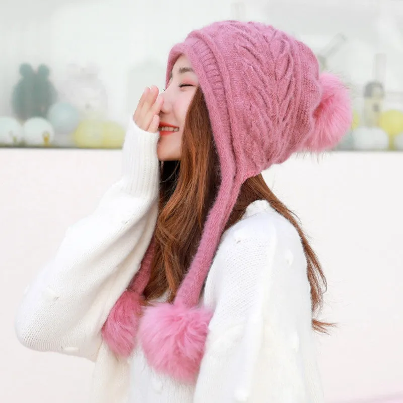 Girls Winter Trendy Toboggan Beanies Hats Wholesale