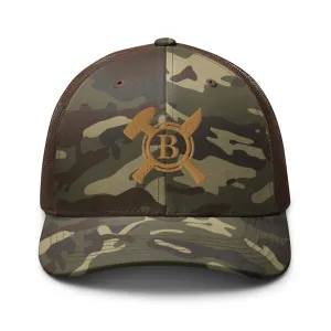 Gold and Camo Logo Trucker