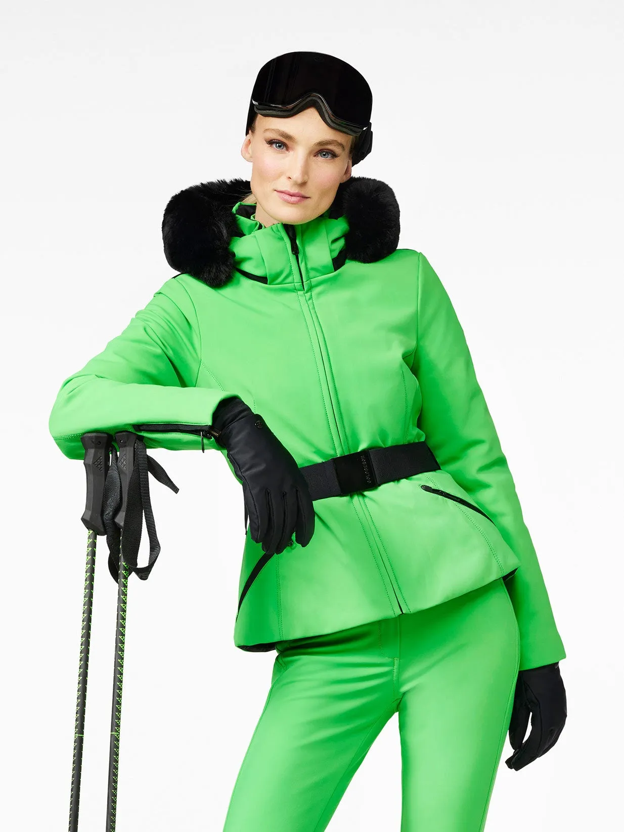 Goldbergh Pippa Flash Green Straight Stretch Ski Pant