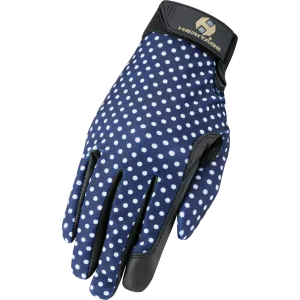 Heritage Performance Glove-Navy Polka Dots