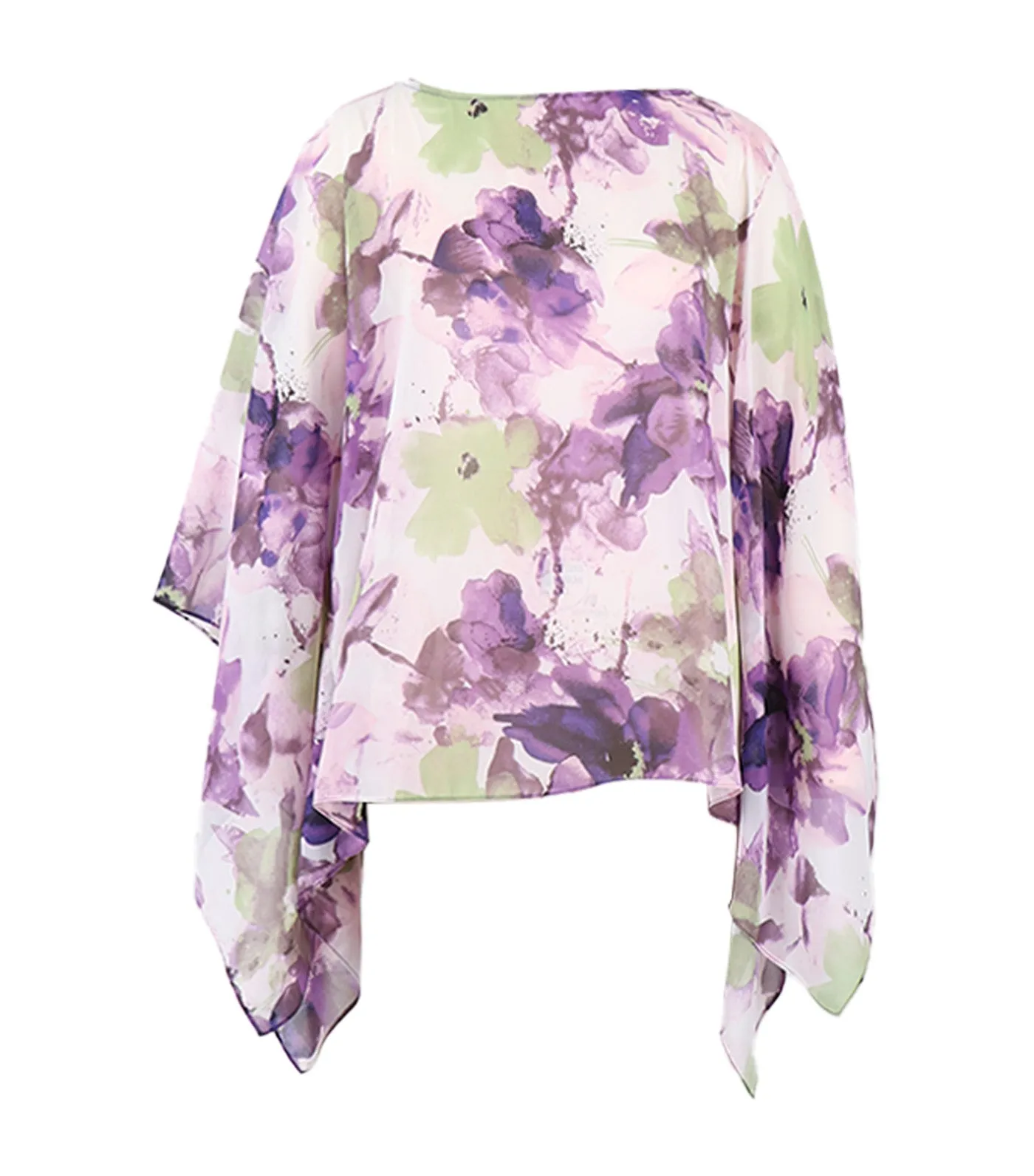 Jassel Square Poncho Purple