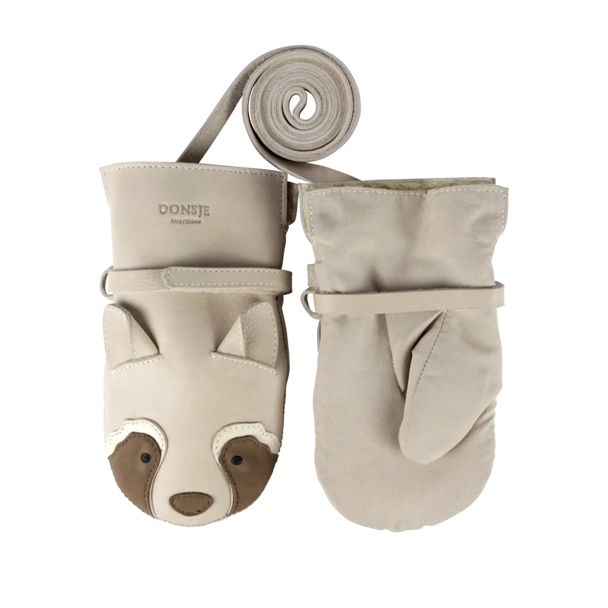 Kapi Special Mittens | Raccoon | Ivory Classic Leather