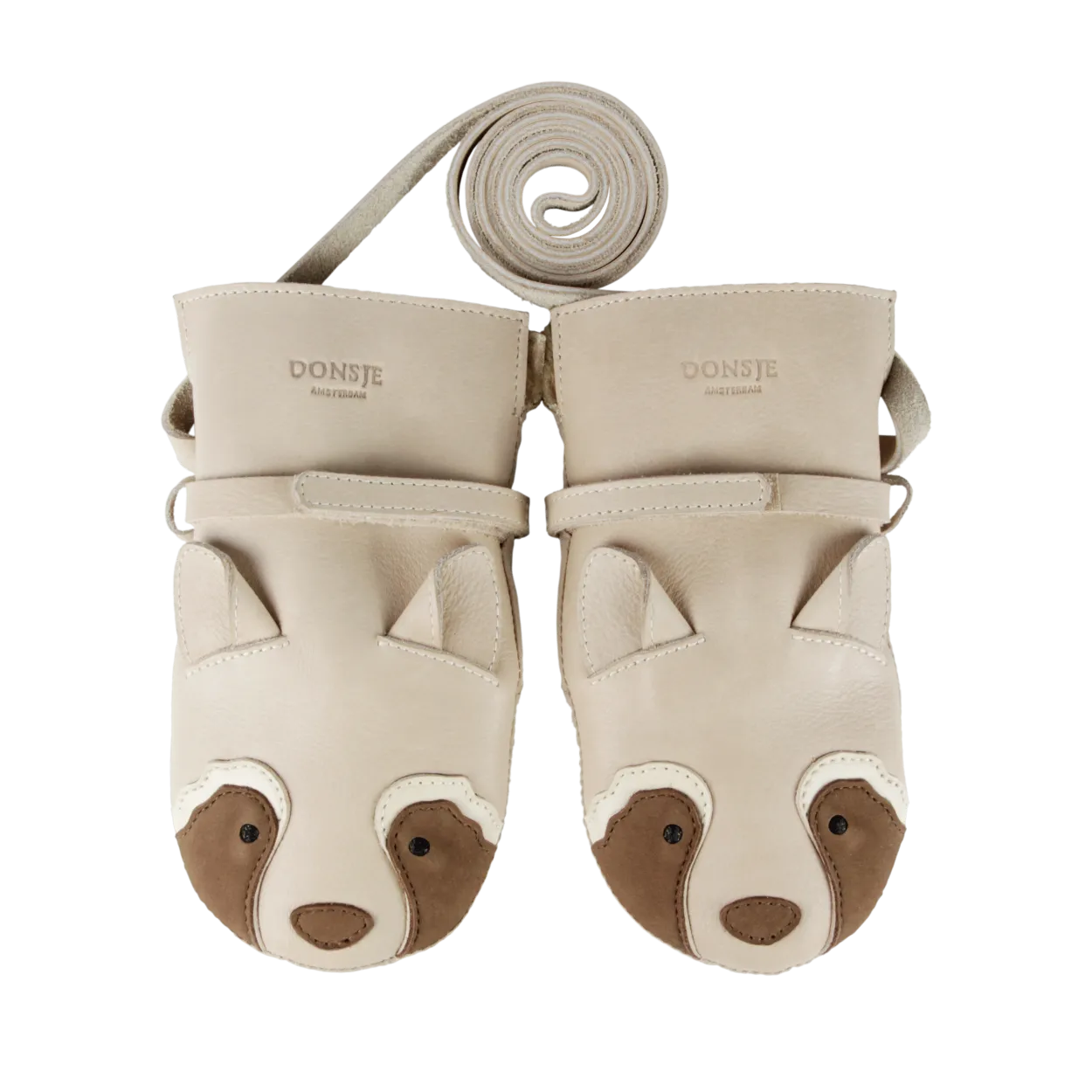 Kapi Special Mittens | Raccoon | Ivory Classic Leather