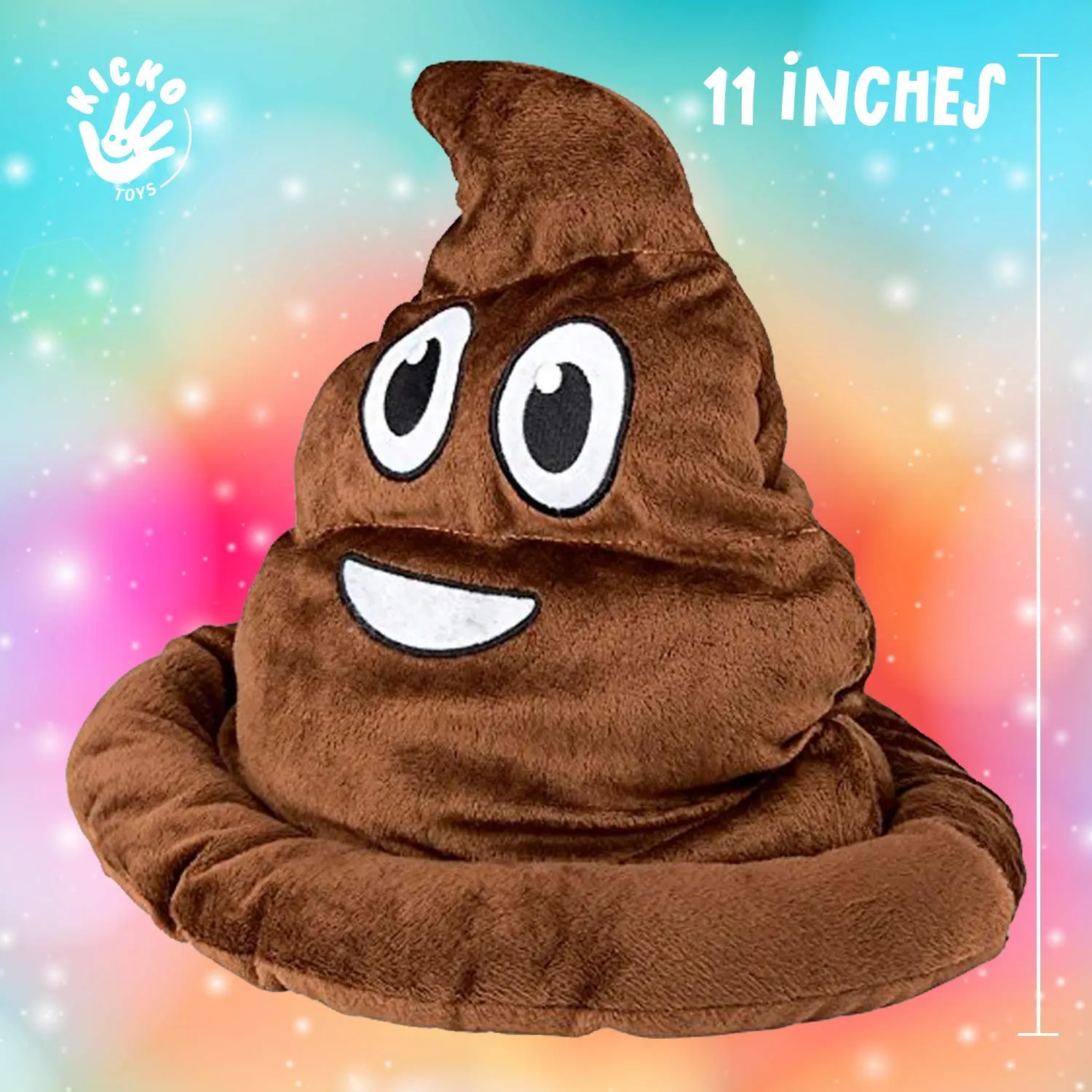 Kicko Poop Emoji Hat - 12 Inch Emoticon Poop Hat - Novelty Toys, Gag Toys and Practical