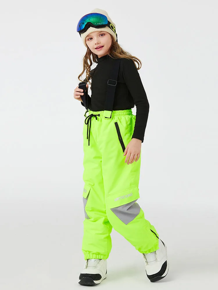 Kid's Winter Snow Bibs Insulated Ski Pants Adjustable Waist