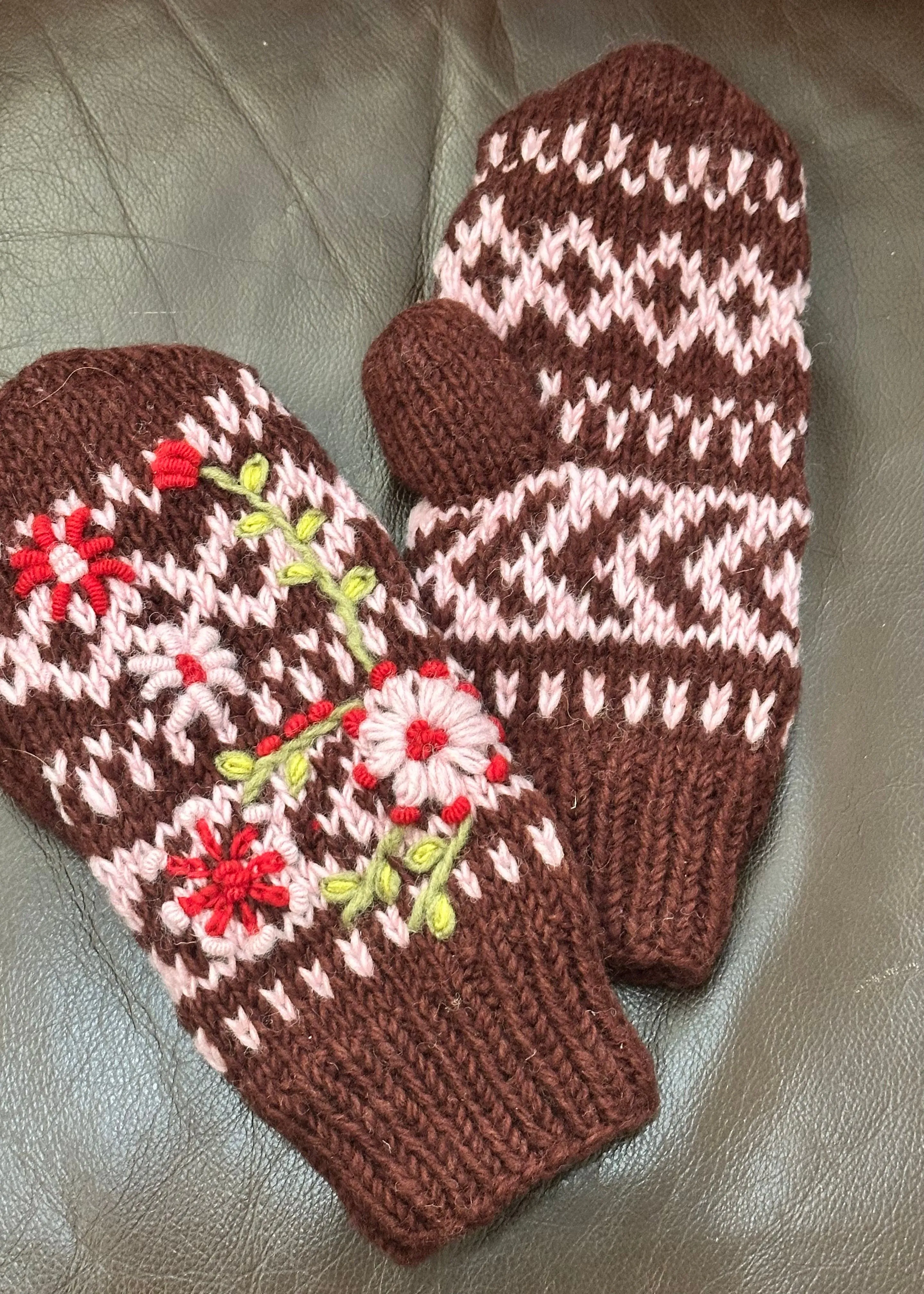 Knit Wool Mittens