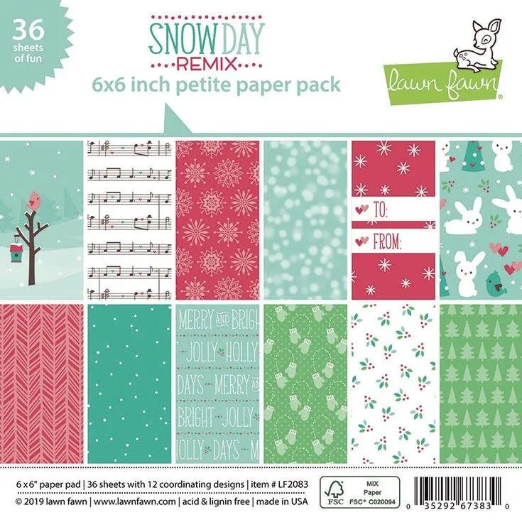 Lawn Fawn-Snow Day Remix Petite Paper Pack-6x6