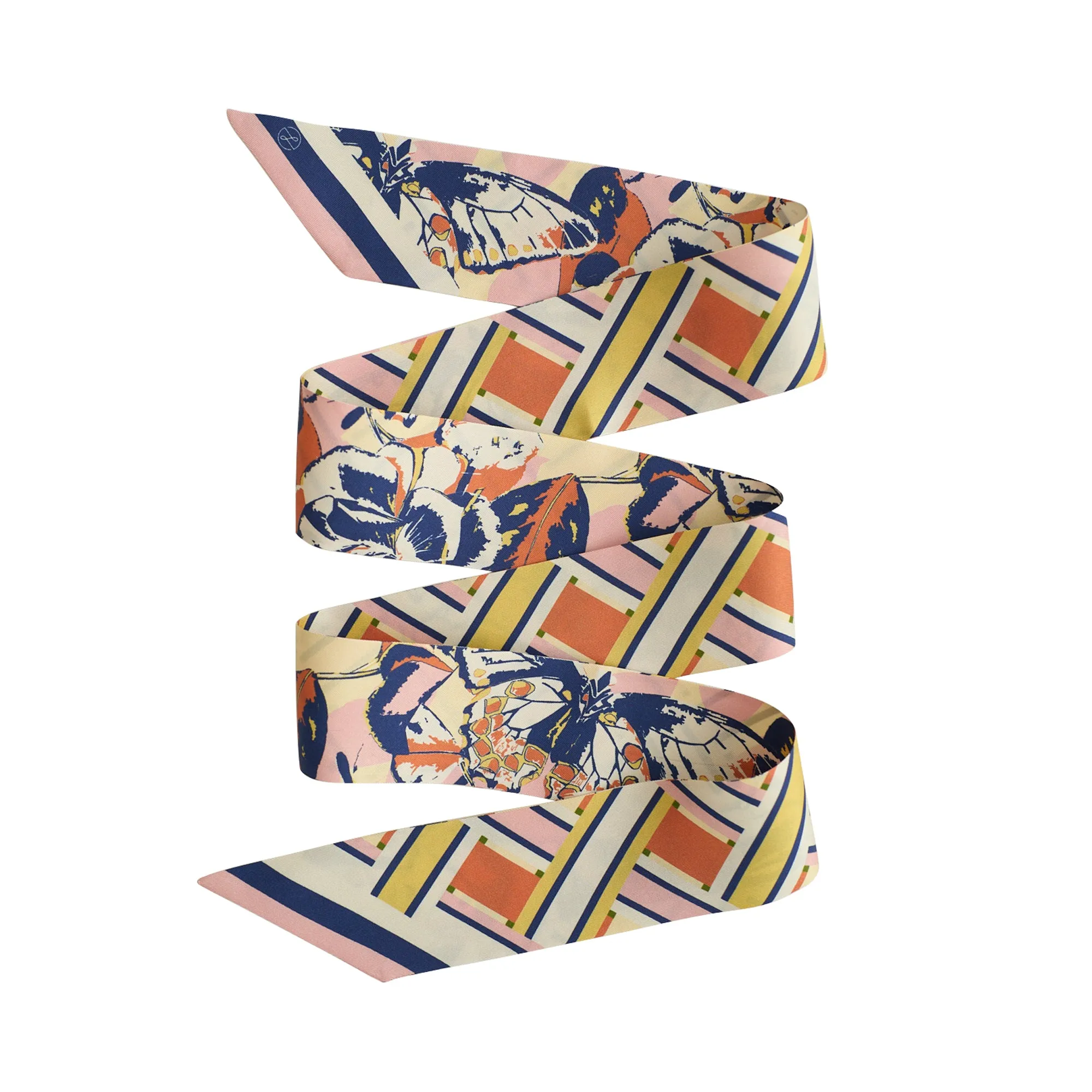 Lost Pattern x Leatherology Silk Twilly Scarf - Bright