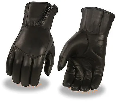 MEN'S VERY SOFT LONG WRISTED GUANTLET SOFT GLOVE W/SIDE SET ZIPPER CUFF