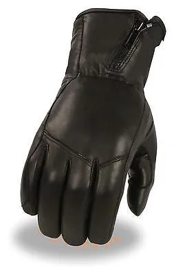 MEN'S VERY SOFT LONG WRISTED GUANTLET SOFT GLOVE W/SIDE SET ZIPPER CUFF