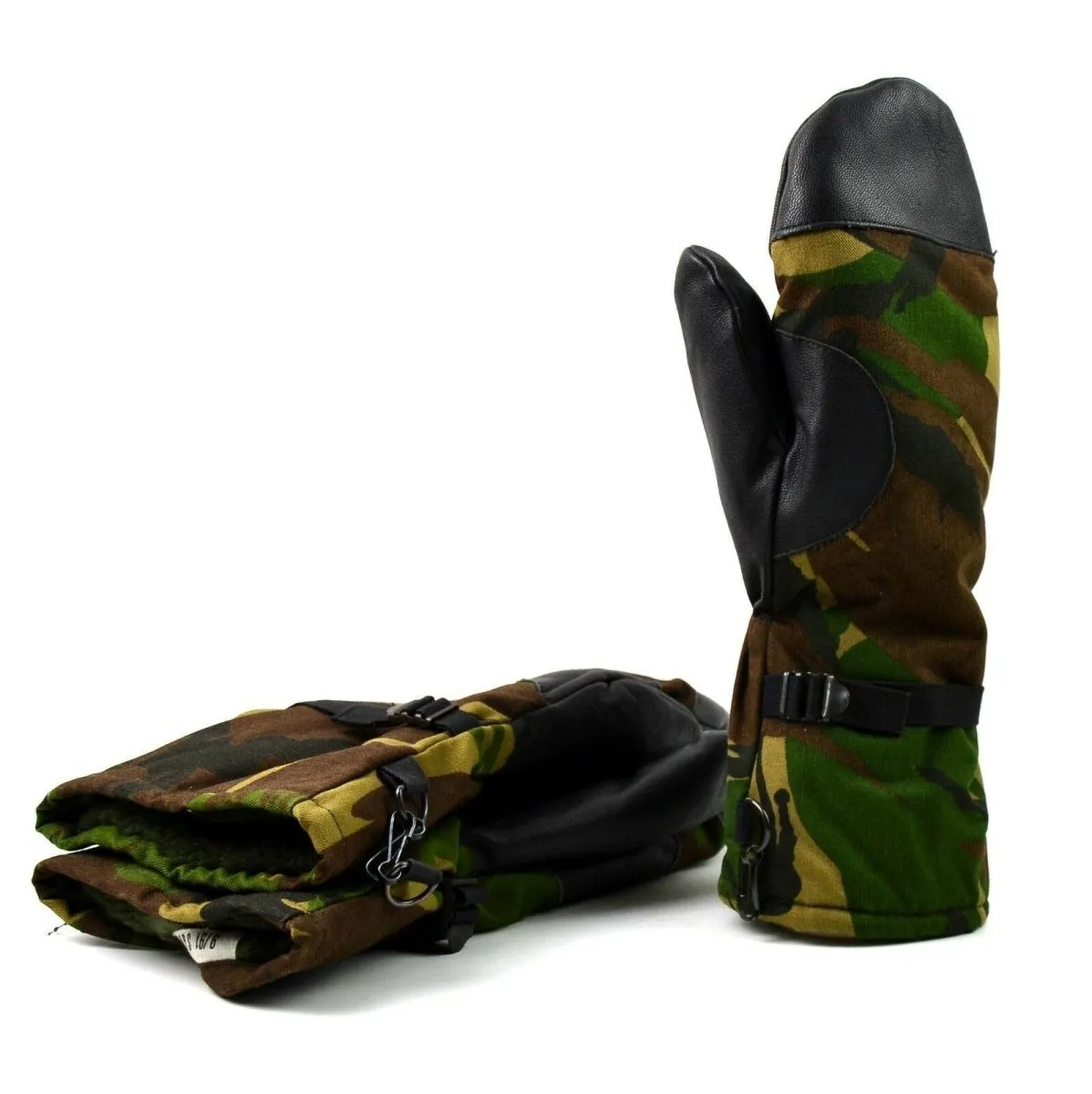 Original Dutch army DPM woodland camo mittens. Netherlands military gloves