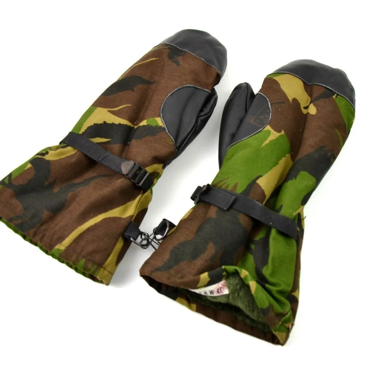 Original Dutch army DPM woodland camo mittens. Netherlands military gloves