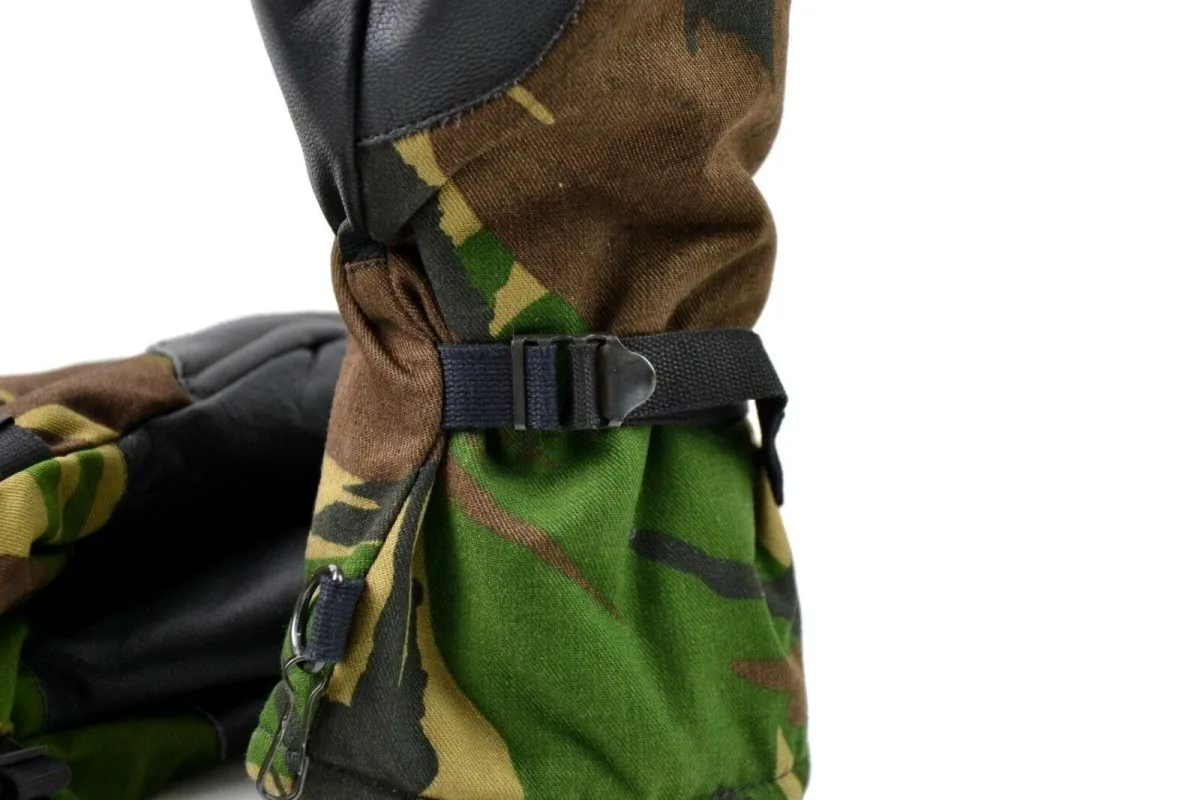 Original Dutch army DPM woodland camo mittens. Netherlands military gloves