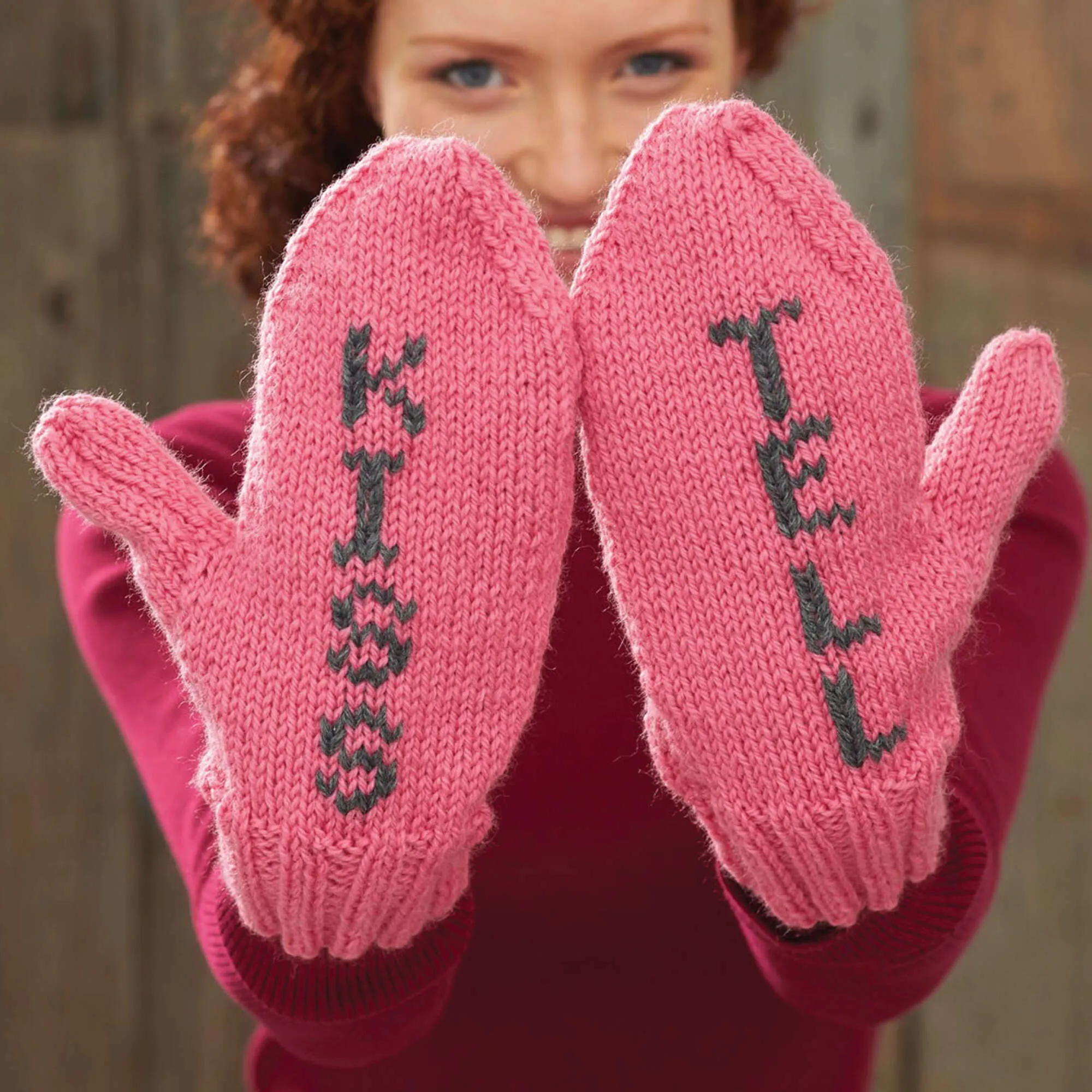 Patons Knit Kiss And Tell Mittens