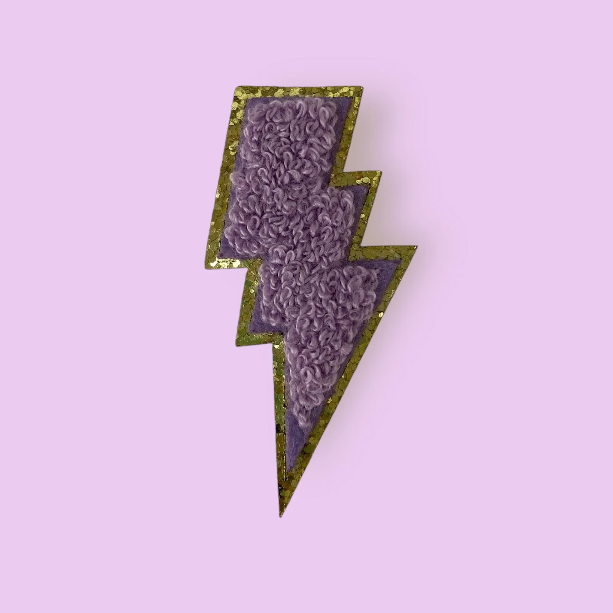 PURPLE GOLD BOLT  HAT PATCH