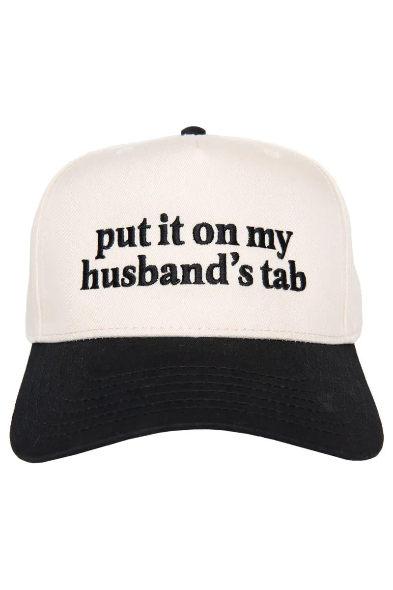 Put It On My Husband's Tab Wholesale Vintage Baseball Hat