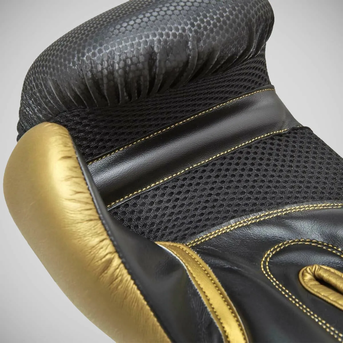 Reebok 4ft Punch Bag and Boxing Gloves Black/Gold