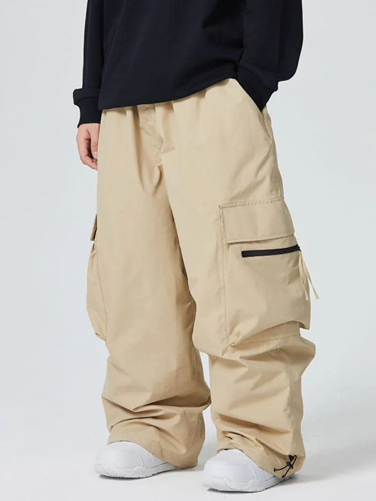 Searipe Adult Zip Pocket Baggy Cargo Snowboard Pants