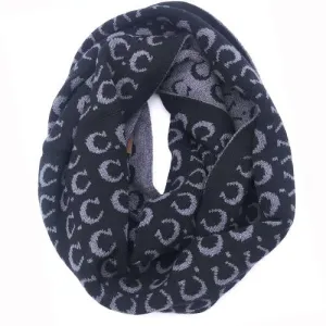 SF-14 BLACK/GREY LOGO SCARF