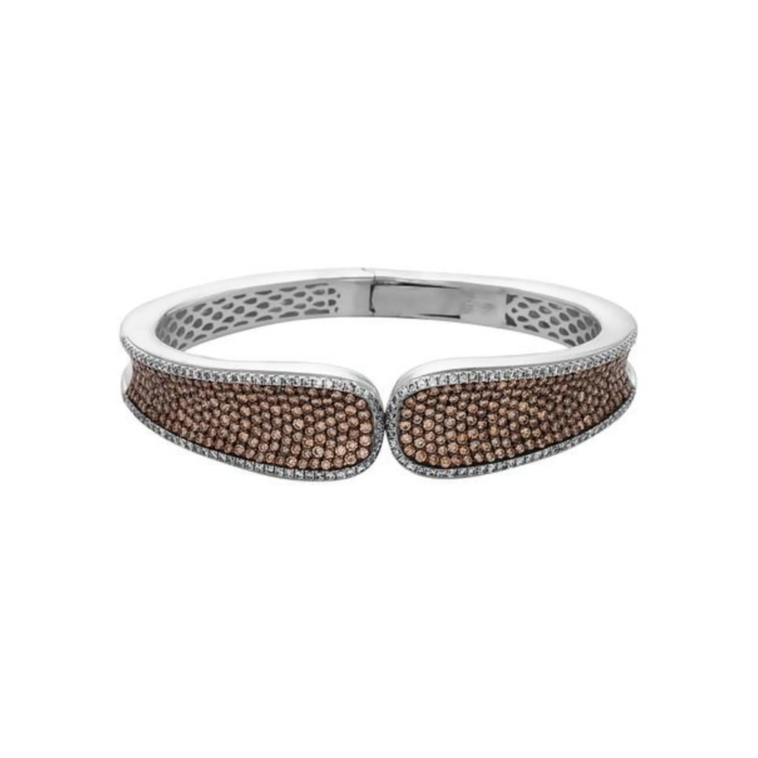 Silver Pave Saddle Cuff